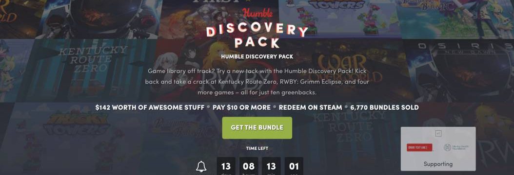 Humble Discovery Pack. Humble Bundle nieco inaczej - paczka za 10$