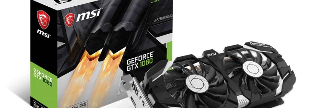 MSI GeForce GTX 1060 OC 3GB za 859 zł. Bardzo dobra cena karty graficznej