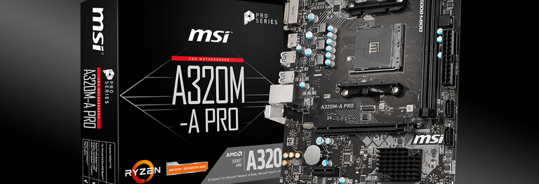 [WYPRZEDANE] MSI A320M-A PRO za 189 zł. Płyta główna do procesorów AMD w promocyjnej cenie
